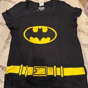 Torrid Black Tee with Yellow Batman Logo